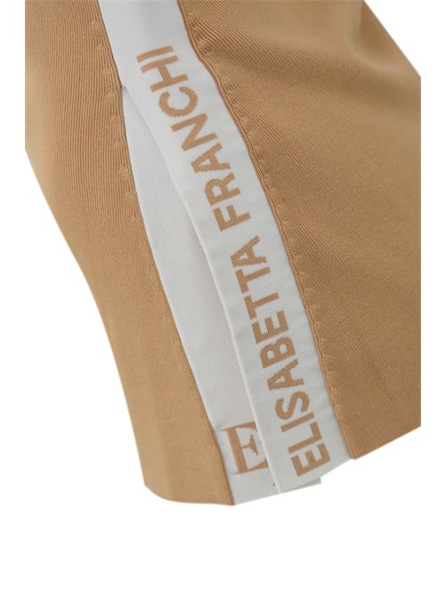 Top in viscosa con bande logo Honey/Avorio Elisabetta Franchi | TK51S56E2EG1